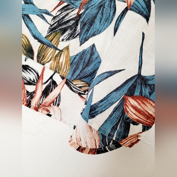 C&C California Women's 100% Linen Tropical Blouse Flowy Oversize 3XL - Picture 4 of 16